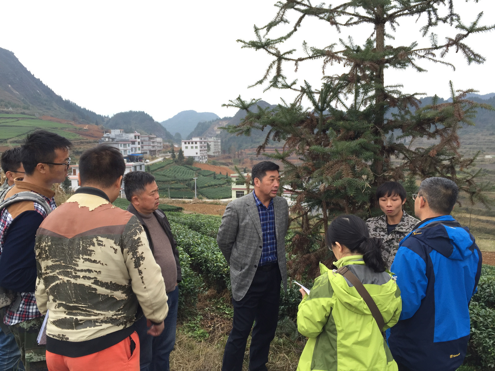 采样点进行实地指导