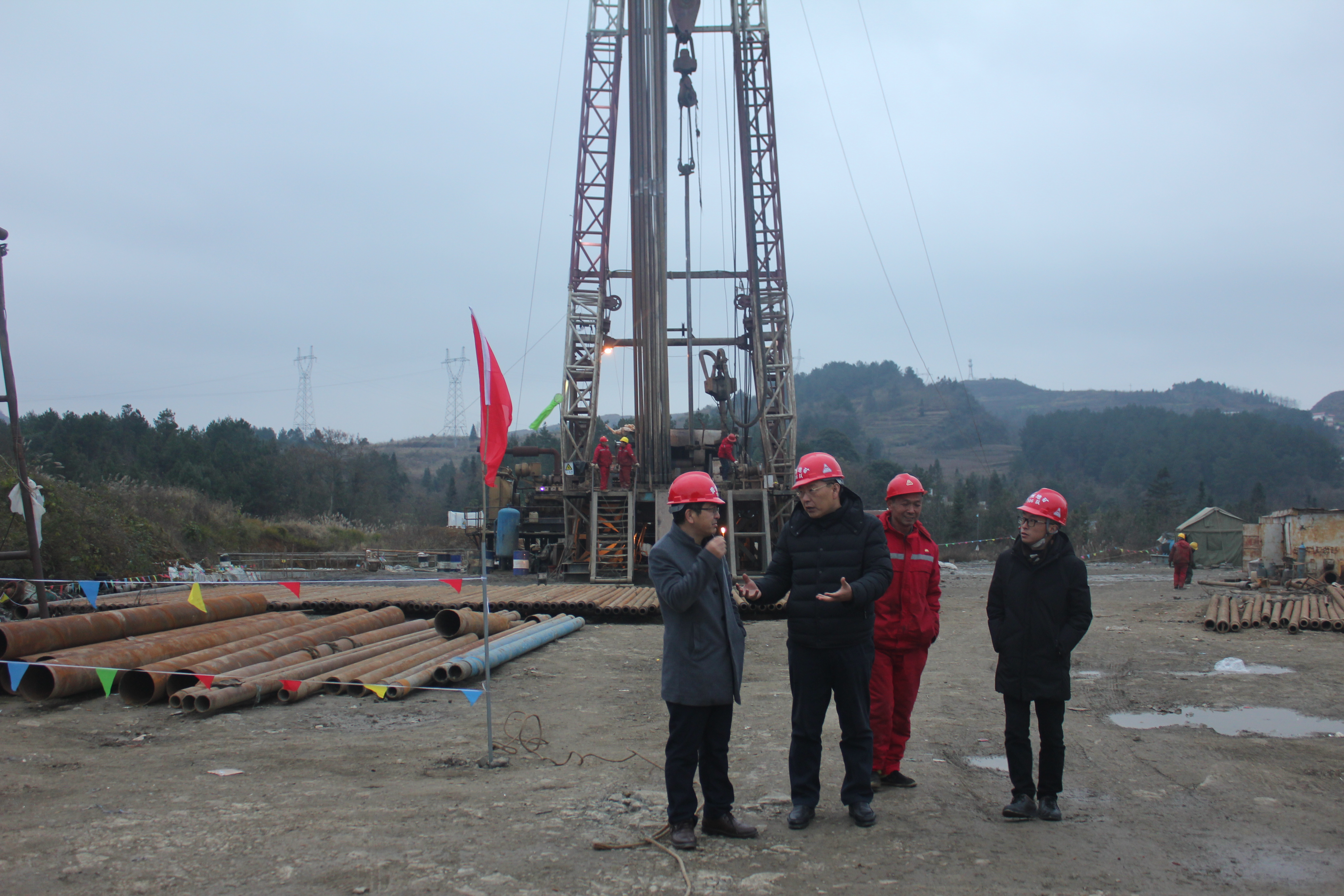 桐梓县农游一体化（花旅一期）建设项目地热施工现场