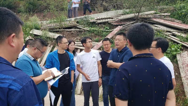 张淼副局长在滑坡隐患点现场指导工作